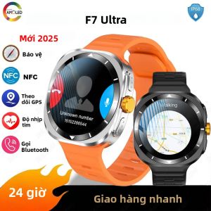 Đồng Hồ Thông Minh Hàn Quốc F7 Ultra 2025 Định Vị GPS Theo Dõi Sức Khỏe NFC Màn Hình Cảm Ứng AMOLED HD 1.53 Inch Hỗ Trợ Gọi Bluetooth Tương Thích Với Android/iOS