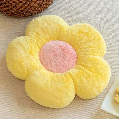 QIAOSHANG | Gối Lót Sofa Giường Phong Cách Ins Hoa Hướng Dương Trắng