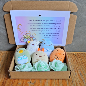✨ Sumikko Set Kawaii Cute Plush Pins Gift for Him or Her Rainbow LDR Couple Boyfriend Girlfriend