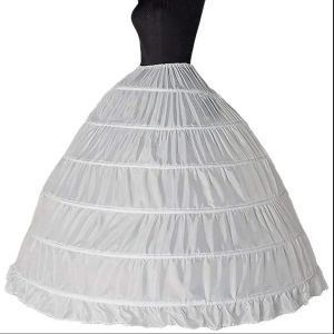 Women Crinoline Petticoat A-line Skirt Slips Long Underskirt for Wedding Bridal Dress Ball Gown White