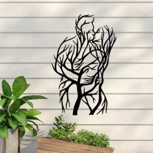 CIFbuy | Tượng Điêu Khắc Nghệ Thuật Treo Tường Bằng Kim Loại Cây Tình Yêu Cổ Điển Trang Trí Nhà Cửa Lãng Mạn Món Quà Lý Tưởng Cho Lễ Tình Nhân Kỷ Niệm Ngày Cưới