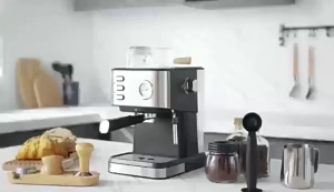 รับประกัน 1 ปี เครื่องชงกาแฟอัตโนมัติ เครื่องชงกาแฟ สแตนเลส 20bar 1500ML สกัดด้วยแรงดันสูง ปรับความเข้มข้นของกาแฟได้