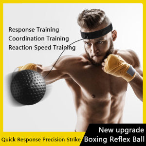 MMA Boxing Reflex Ball Headband Combat Ball Boxing Training Gym Exercise Reaction Speed Training Punching Reflex Ball 3 Difficulty Level Exercise