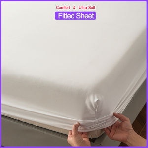 High Quality Fitted Sheet - Microfiber Soft Touch Deep Pocket 25cm Wrinkle Free Anti-Slip Solid Color Twin/Full/Queen/King