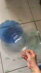 Promo Piring Kaca Jumbo 15rb dapat 4Pcs - Promo Piring Kaca - Piring Makan Besar - Piring Kaca