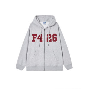 F426 | Streetwear Loose Oversized Logo Patchwork Couples Hoodie