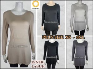 NS Size XS- 6XL/XXXXXXL Muslimah Inner Labuh Long Sleeve (Multi Color)