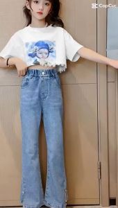 jeans import anak perempuan / jeans import anak cewek / celana jeans import usia 1-10 tahun / fashion jeans import / celana fashion anak / celana panjang import anak cewek