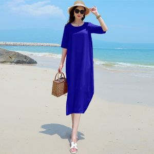 Rose Red Chiffon Dress Womens Loose Slimming Slim Fit Mid-Length 2024 New Arrival Summer Elegant Lady Super Fairy