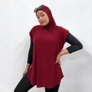 [SINGAPORE SELLER] Muslimah Sports Wear /Excercise Vest/ Apparel/ Exercise Hijab Jersey  (Cool Jersey Material)
