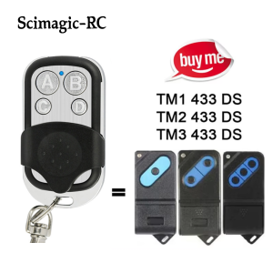 For TM1 433 DS / TM2 433 DS / TM3 433 DS 433MHz Fixed Code Garage Door Remote Control Gate Opener Handheld Transmitter