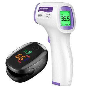 Multifunction Thermometer Three-color Backlit Display Forehead Thermometer Digital Display Infrared Alarm Human Body Thermometer