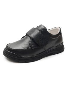 koraro no hana | Black Leather Soft Sole Anti-Slip Sneakers with for Boys