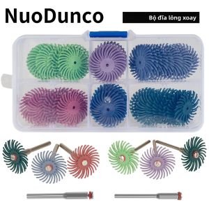 Bộ Dụng Cụ Chổi Quay Dạng Tia Xạ Dremel 1 Inch Bàn Chải Mài Mòn Bánh Đánh Bóng Chi Tiết Với Cán 2.35mm/3mm Dùng Cho Chế Tác Gỗ