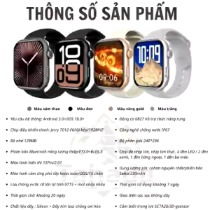 Đồng hồ thông minh Tahada T-S10 màn hình lớn 1.85 inch nghe gọi chống nước IP68