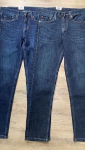 Quần jeans nam ống đứng vải co giãn dáng slimfit 2 màu cao cấp hàng vnxk ống 17-19cm