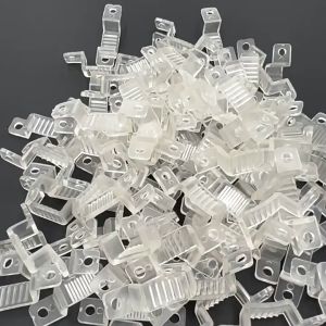 100pcs 14*7mm Klem Lampu Led Strip Bening / Klem Lampu Led Dengan Sekrup / Klem Led Strip Transparan