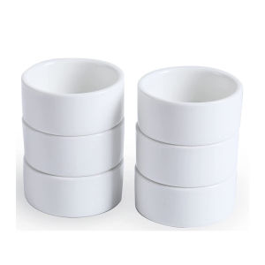 DAFIFY Ceramic Soy Sauce Dishes Dipping Bowls Creative Porcelain Appetizer Tasting Spoons with Handle - 10/Case