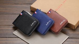 🔥ส่งไวจากไทย🔥P280 Baellerry ใหม่ กระเป๋าสตางค์หนัง มีซิป ขนาดเล็ก อเนกประสงค์ ใส่เหรียญได้ แฟชั่นสําหรับผู้ชาย กระเป๋าใส่บัตร Card holder