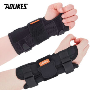 AOLIKES 1PCS สายรัดข้อมือสําหรับ Carpal อุโมงค์ปรับ Night สายรัดข้อมือพร้อม Splints มือสําหรับข้อมือ