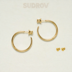 Luxury Minimalist High-End Style Sterling Silver Hoop Earrings