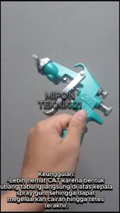 NRT PRO F75G Spray Gun Tabung 400mL Semprotan Cat Kendaraan Kayu Besi Alumunium PVC Tembok