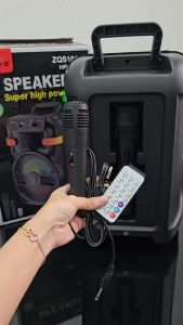 ลำโพงบลูทูธ รุ่น ZQS10102 ฟรีไมค์ลอย1ไมค์สาย1/รีโมท1ตัว ดอก10นิ้ว กำลังขับ20W  รองรับAUX TF USB ปิดไฟได้ เพิ่ม-ลดเสียงได้ เสียงเบสแน่น ลำโพงพร้อมไมค์