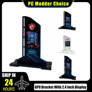 RGB Vertical GPU Bracket ROG MSI Aorus With 2.4 Inch LED Display Graphics Card Support VGA Holder For MOD Gamer Cabinet