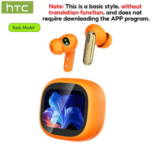 HTC | HTC NE46 Wireless Bluetooth Earphones Heart Rate Monitor AI Translator Earbuds LED Touchscreen Blood Oxygen Sensor HIFI