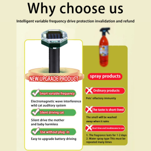 🔥1second to drive away wild cats！🙀cat repellent outdoor Safe and eftective without harming cats 100% solar power fastcharging ultrasonic cat repellent 360° High-tech sonic cat repellent penghalau kucing outdoor ultrasound cat repellent 驱猫器 驱猫神器