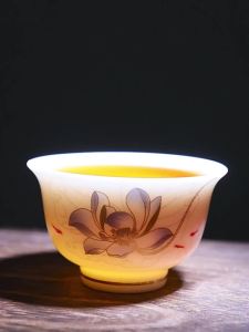 MIANXIAOCHENG | Tách Trà Sứ Trắng Chống Nhiệt Dầu Dê 6 Cái