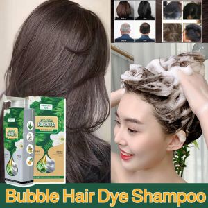 Bubble Hair Color Cream for Lazy People Plant Bubble Hair Dye Shampoo Covering Gray Hair DIY Hair Colouring