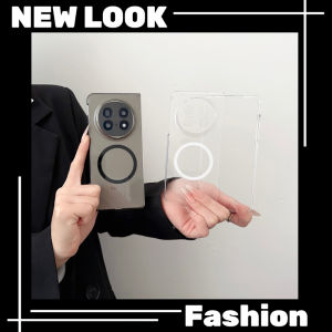 Luxury Ice Mist Translucent Phone Case For OPPO Find N5 N3 Tempered Transparent Anti-Scratch Shockproof Ultrathin Wireless Charging Hard Cover