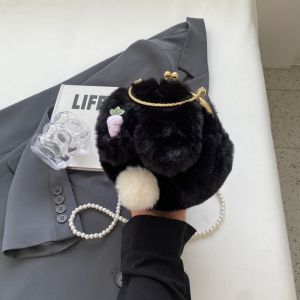 Winter Cute Rabbit Round Bag