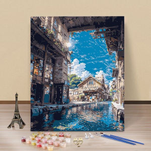 Bộ Tranh Sơn Dầu Acrylic Theo Số Chủ Đề Mùa Hè Bên Biển Dành Cho Phòng Ngủ Tranh Vẽ Tay Độc Đáo Quà Tặng Nghệ Thuật Cho Người Lớn