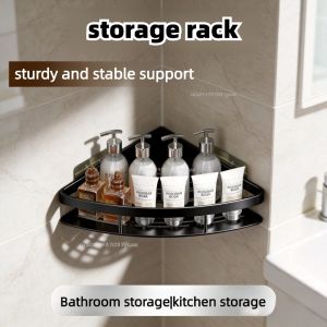 Bathroom Storage Rack Wc Wall Shelf Kitchen Shelf for Sink Toilet Save Bathroom Space Stable Load-bearing No Wall Damage