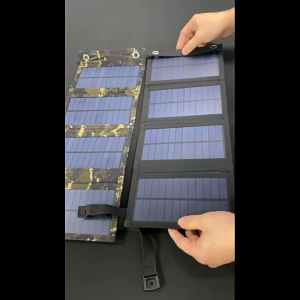 Anern 20W Foldable Solar Panel Portable 5V Folding Solar Panels Cells USB Solar Panel Battery Panel For Mobile Phone for Camping Hiking Climing