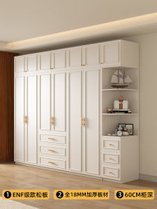 American Style French Style Cream Style Finished Wardrobe For Home Bedroom Small Apartment Master Bedroom Storage Cabinet Assembly Size Wardrobe