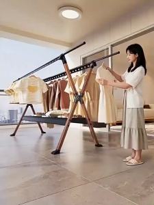 MINGZHI | Easy to Use Height Adjustable Folding Clothes Drying Rack