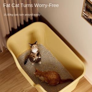 【60CM】Extra Deep Cat Litter Box Toilet Kucing Cat Bekas Pasir Kucing Besar 猫砂盆 猫厕所