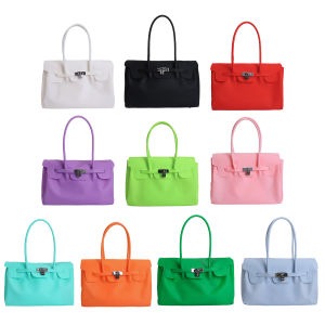 Lightweight Transparent Womens Underarm Bag with Long Handle and Spacious Interior for Casual and Shopping