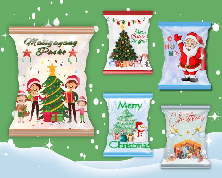 Small Size Christmas Chip Bags Loot Bags Party Bags /Party