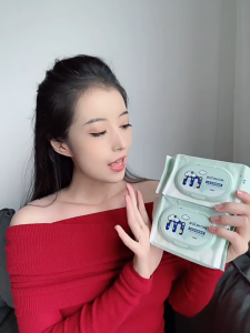 MONKIDS Makeup Removal Wipes 120 Sheets 8x10cm Hyaluronic Acid Aloe Vera Travel Wipes