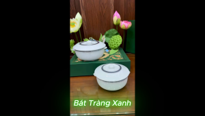 Âu Đựng Cơm Men Hỏa Biến Bát Tràng Cao Cấp – Men Lam Ngọc Thanh Ngọc Bạch Ngọc | Thố Đựng Mỡ Trưng Yến Có Nắp