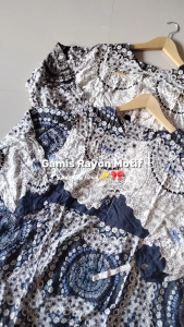 Terbaru Gamis Bahan Rayon Motif Bunga