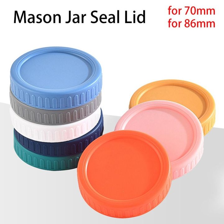 1Pc 70mm 86mm Reusable Plastic Mason Jar Lids for Wide Mouth Jar Leak ...