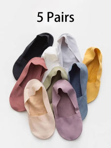 5 Pairs High Quality Matching Casual Socks WomenS Invisible Low Cut Sock Lot Breathable Silicone Non-slip Comfortable Bottom