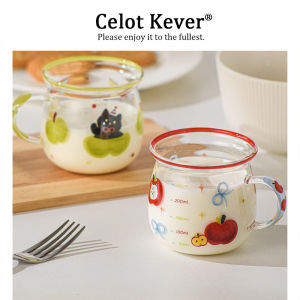 Microwavable Glass Cup with Measurements Household
