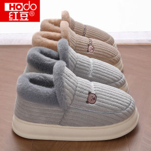 Dép Bông Hodo Dành Cho Nam Và Nữ Mùa Đông 2025 Dép Bông Dày Ấm Áp Có Lót Lông Cừu Trong Nhà Và Ngoài Trời Dép Đế Bằng Đế PVC