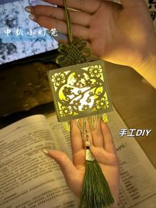 Handmade Wooden Lantern Material Kit Traditional Chinese New Year Gift Portable Glowing Flower Window Palace Lamp Decoration